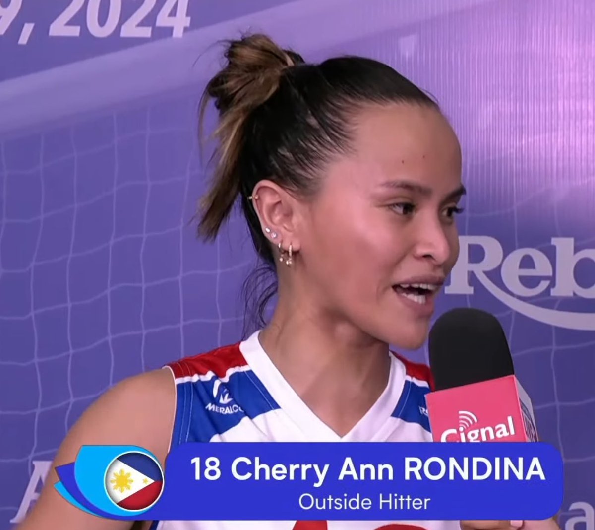 volleytiger's tweet photo. Best Player of the Game is the Cherry Bomb, Sisi Rondina! #AVCChallengeCup2024 https://t.co/5a3s4SmY82