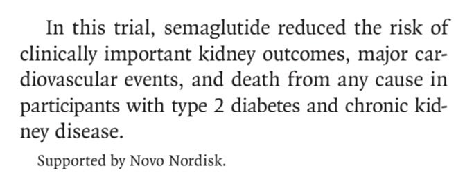 Semaglutide also reduced adverse events (kidney & catdiac) in pts with eGFR 50-75 w type 2 DM…by 24% @NEJM nejm.org/doi/full/10.10… Another addition to preventive therapies! @mmamas1973 @AnastasiaSMihai @DrMarthaGulati @ErinMichos @HanCardiomd @Hragy @purviparwani @justvick