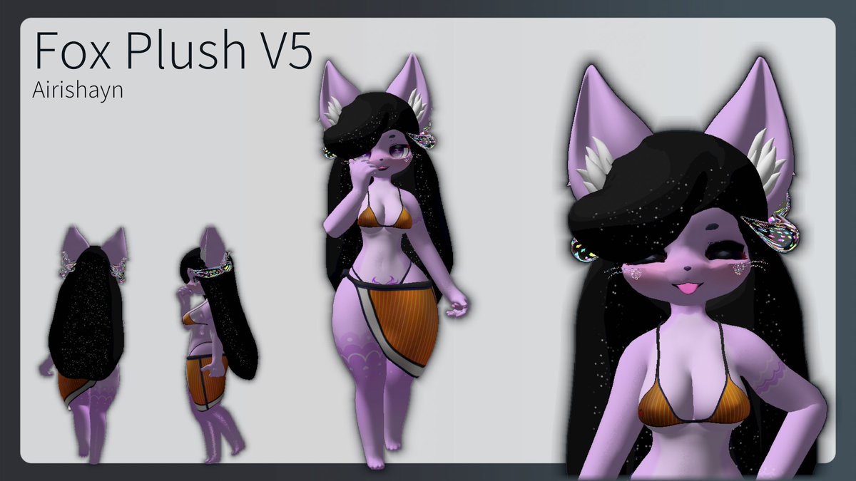 Casually_Geeky1's tweet photo. #AvatarIntro in VRChat lets you make cool ref sheets like this :3 Thanks @Airishayn1 for showing me this cool place https://t.co/twYDX8XiTb
