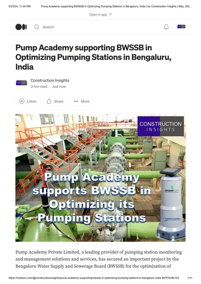 Our coverage in Construction Insights: medium.com/@constructioni…
#water #watermanagement #pumping #pumpindustry #pumpsolutions #pumpingsolutions #pumpoptimization #pumptechnology #pumpsystems #watertech #watertechnology #iot #iiot #iiotplatform #ai #ipumpnet #pumpacademy