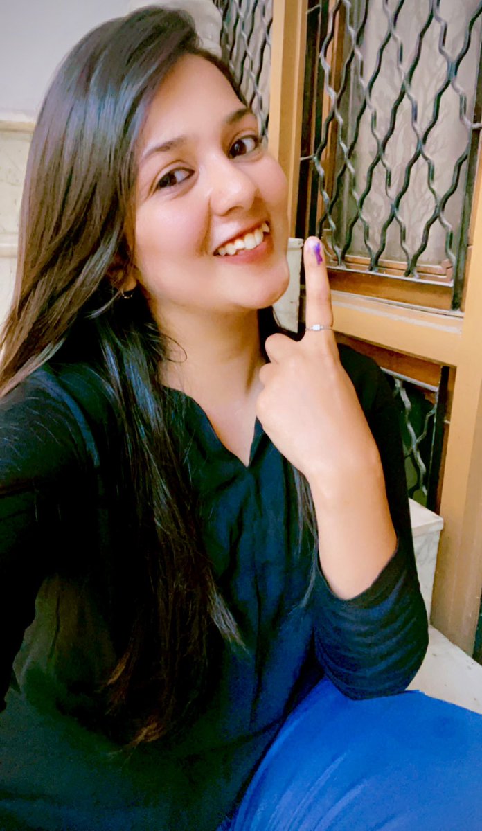 Keziakhan2's tweet photo. "Making my mark on history, one vote at a time! #FirstTimeVoter 

#loksabhaelection2024 https://t.co/sPocWOyDOE