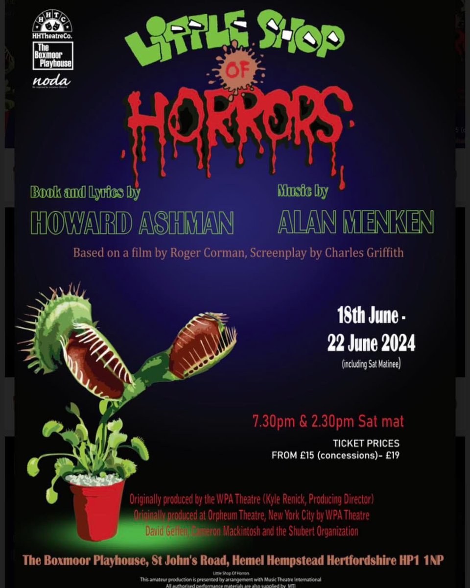 Check out #littleshopofhorrors @HHTheatreCo #local #theatre #boxmoor #hemel #tring #chesham