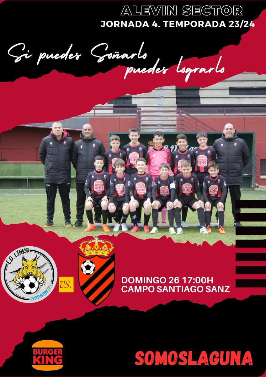 JORNADA 4️⃣. ALEVIN SECTOR 📅 DOMINGO 26 ⌚ 17:00H 🆚 @LINKOavila 🏟️ Campo Santiago Sanz #somoslaguna #sentimientolagunero