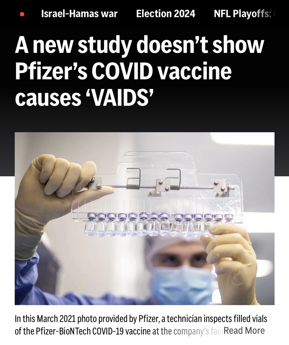 A reminder to all the Antivaxxers who think the Covid vaccine causes ‘VAID/AIDS/HIV’ 

It doesn’t.