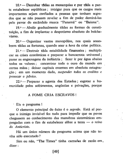 SantosLEduardo's tweet photo. @DaAcervo Estão destruindo as cadeias produtivas do país, pelo simples motivo: "a fome cria escravos".

Apenas mudem o "culpado" apontado no livro, pois o "marxismo" - tudo que vem da teoria de Marx, todos os "pensadores" - absorveu todo o pior aspecto da humanidade, os impios: https://t.co/nNks3xmOM4