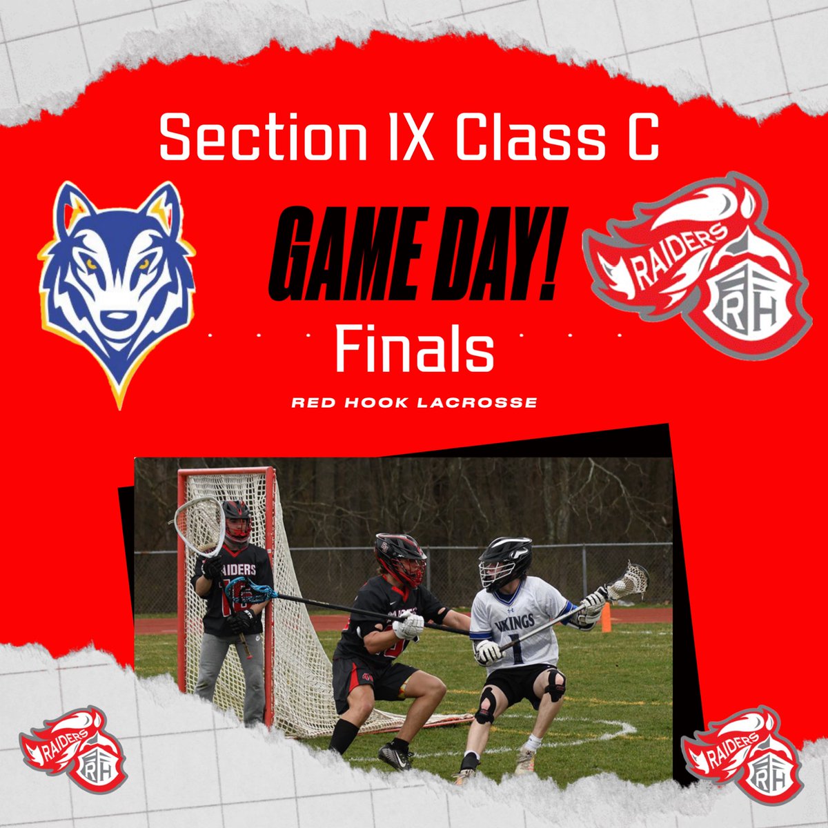RedHookLacrosse's tweet photo. Daily Pic #gameday #sectionalfinal #letsgo @NYSPHSAA @SectionIXSports @SectIXBLax @OCIAASports @MHALSports @PJSports @Varsity845 @FreemanSports @RH_Athletics @RBK_Athletics #raiderpride https://t.co/rSMUYRmP83