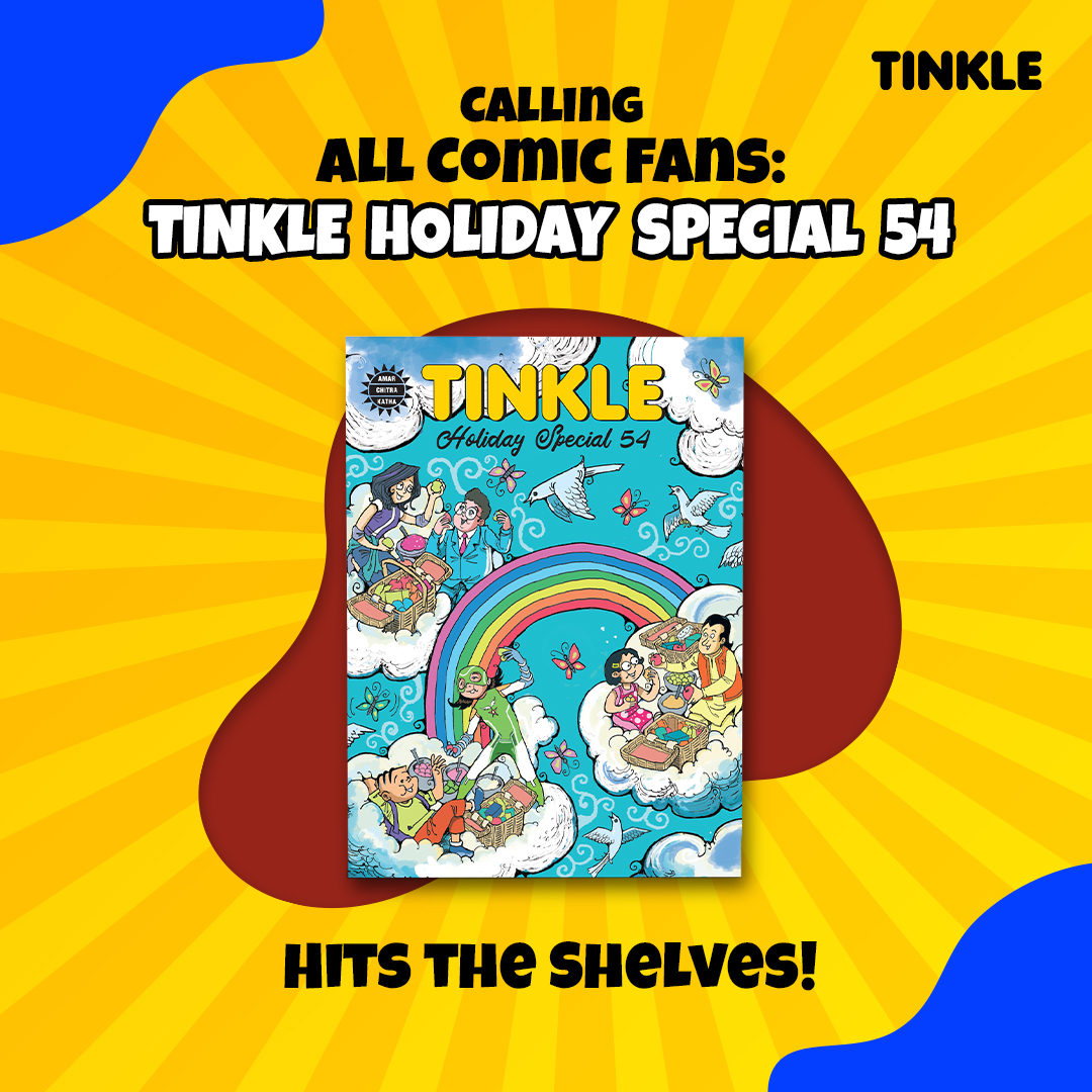 TinkleMagazine's tweet photo. Dive into the pages of our latest release, Tinkle Holiday Special 54, packed with laughter, excitement, and heart-warming stories that will captivate readers of all ages! #newlaunch #holidaypspecial54 #tinkle #tinklecomicsstudio #latestrelease #stories #comics https://t.co/d0v8HlGX0u