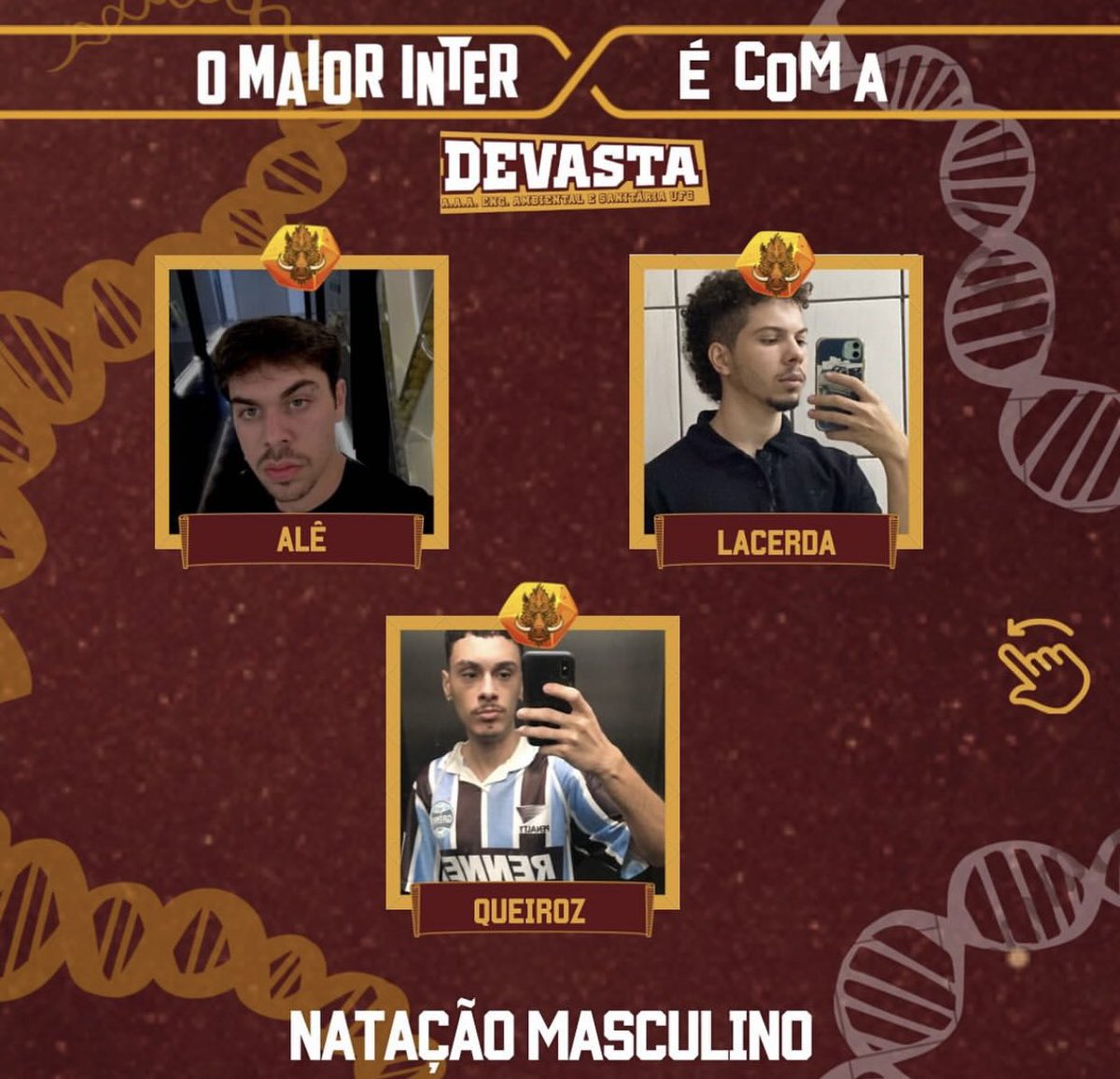 devastaufg's tweet photo. Venham conferir nossos atletas convocados para natação no Maior Inter! 🐗❤️💛
#omaiorinter #devasta https://t.co/7KqBAQC2ub