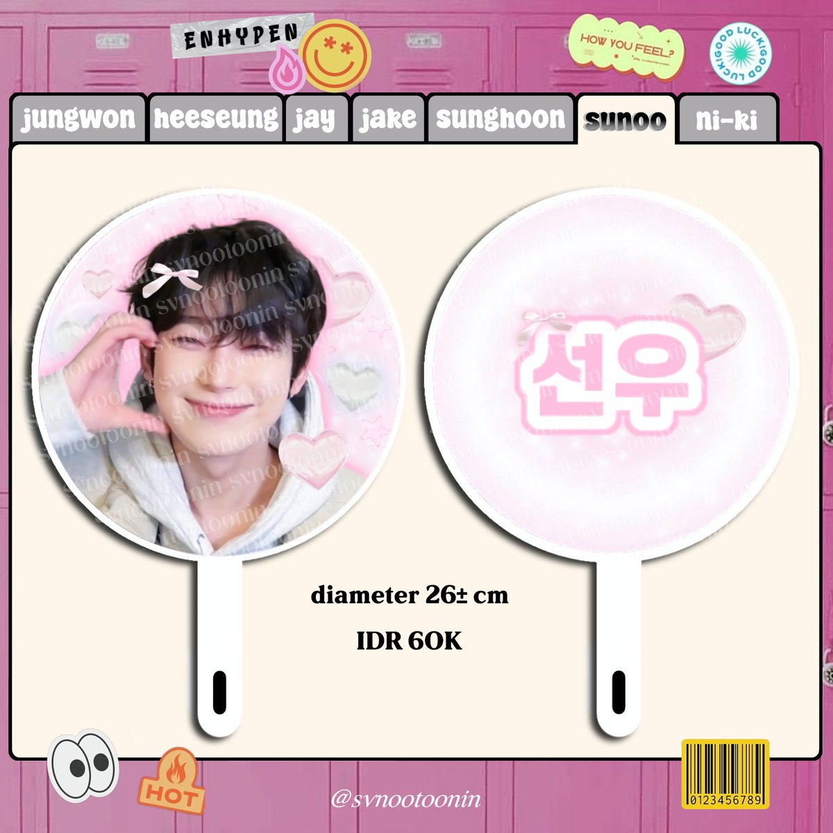 svnootoonin's tweet image. interest check 🗣

hai guys aku mau open pre-order uchiwa ini (design member lain menyusul) kira-kira ada yang mau di tag gk yh?? perkiraan po nya awal juni [only 20 pcs 🙇‍♀️❕️]