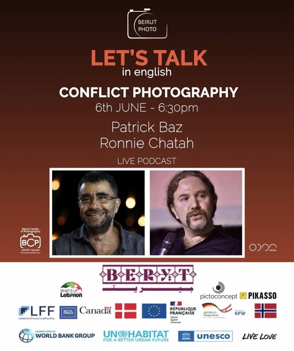 Join us on Thursday, June 6, 2024 from 6.30-8.30pm at @AaliyasBooks for a live taping of The Beirut Banyan podcast. With photographer @Patrick_Baz - dive deep with us into stories behind the lens and the realities of conflict photography and capturing conflict zones. Taping