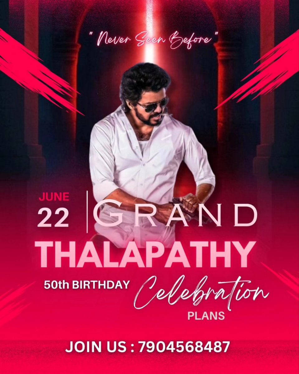 Grand Thalapathy @actorvijay Birthday Celebration Loading 🔥 For More Join and Stay Tuned ❤ Never Seen Before 💥 #TheGreatestOfAllTime #Thalapathy50 @OTFC_Off @GuRuThalaiva