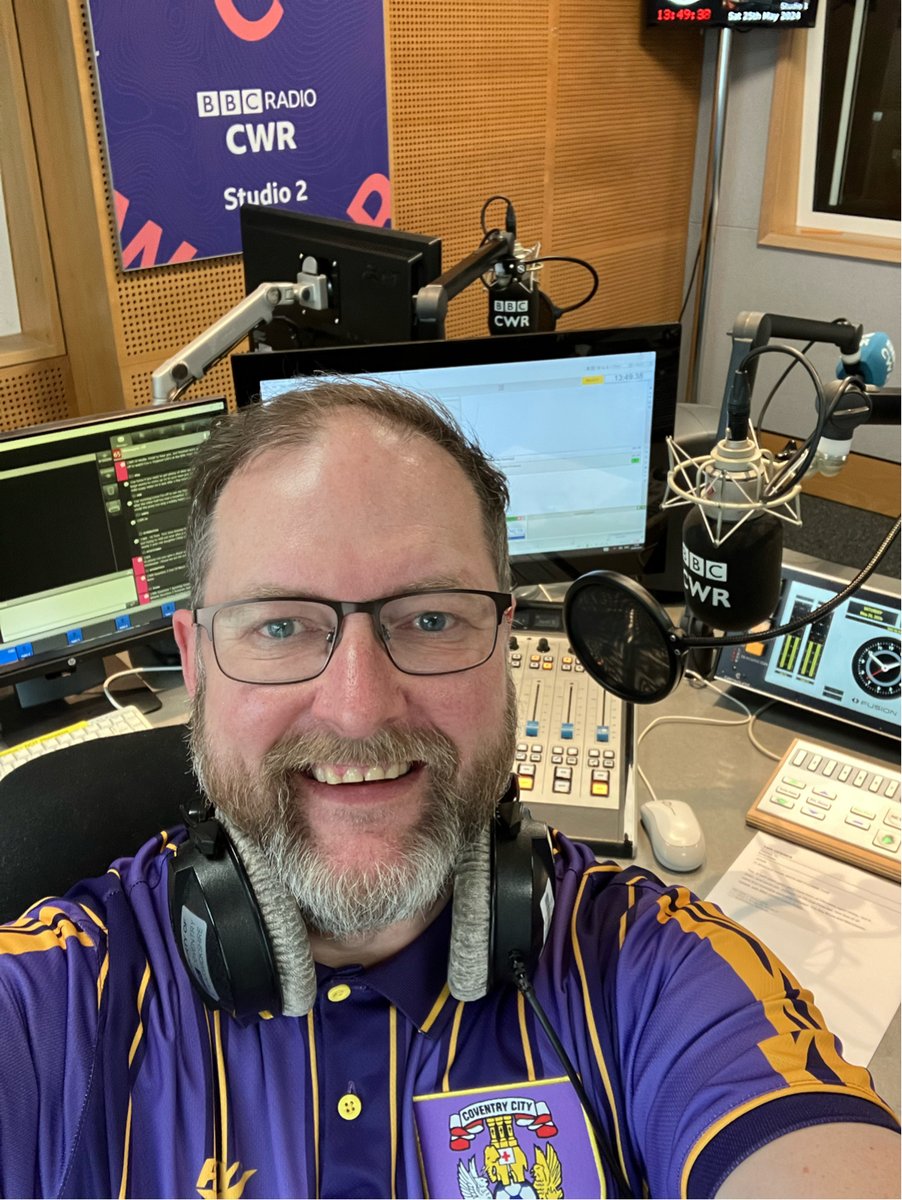 Join @RobGurneyOnAir shortly @BBCCWR talking @Coventry_City at #Wembley, 150th Anniversary celebrations @Coventry_Rugby, @WarwickshireCCC in action at Old Trafford, & maybe time for more #PUSB 1990s Archive! 🩵
