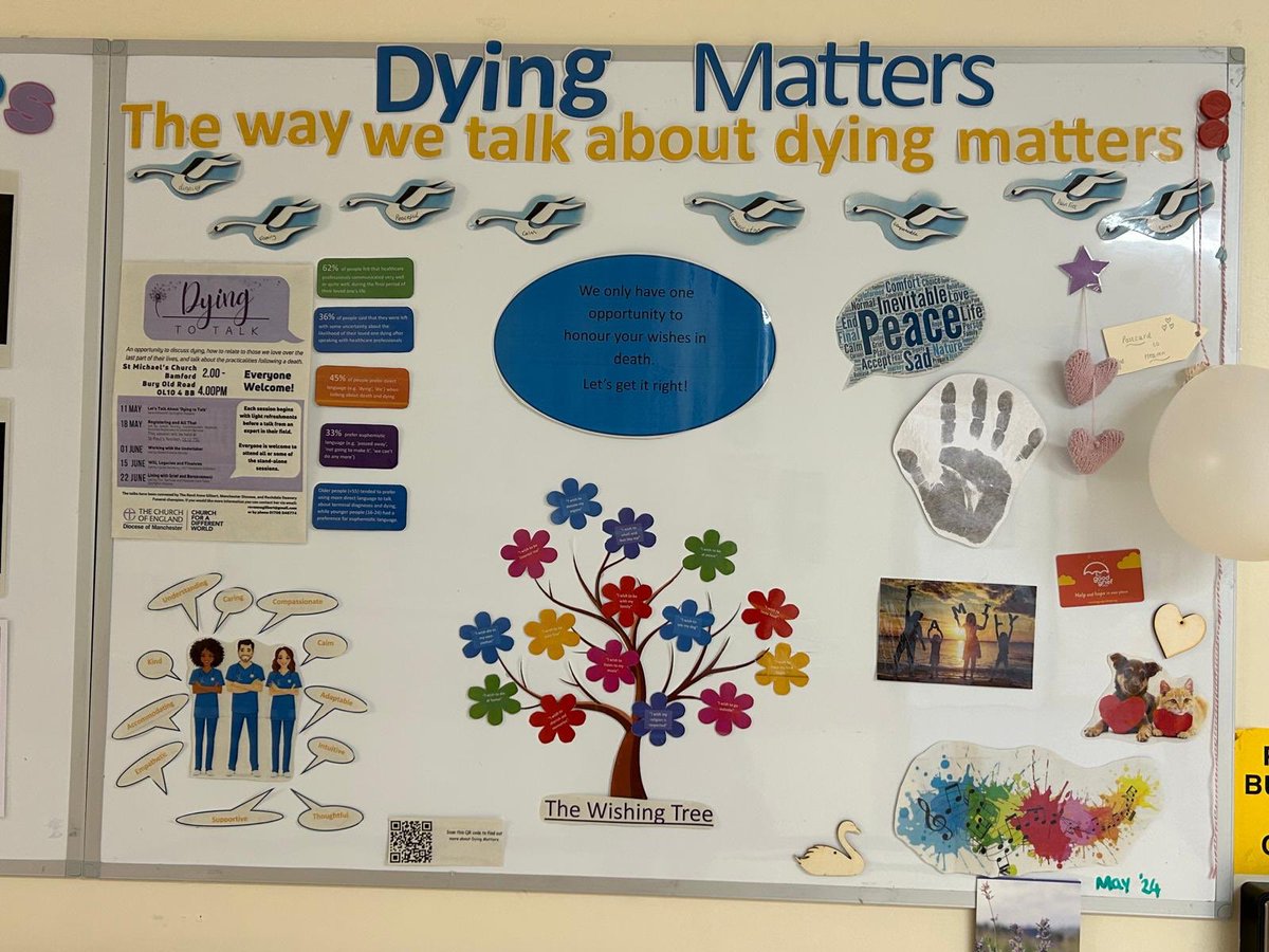 ITU won the best #DyingMattersWeek board in @OldhamCO_NHS - thanks all who made it for your efforts!

The way we talk about dying matters, and we only have one opportunity to honour someone’s wishes in death - let’s get it right!