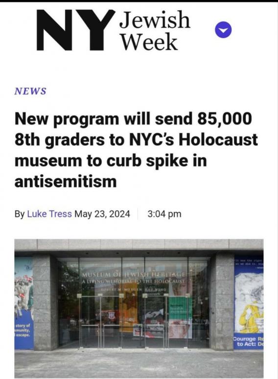 I'm sure the jews would be worried if New York 8th graders could do math