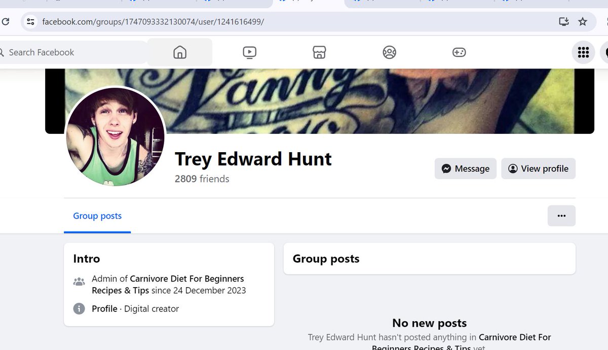 Carnivore Diet for Beginners, buff.ly/3KiHHm4 stolen 3 Sept 23 #Facebook group by #hacker Thomas Robert and Trey Edward Hunt (below) Report DM/ comment on info you have on #FBHacked
#CyberSafety
#FacebookScams @meta <a href="/facebook/">Facebook</a>