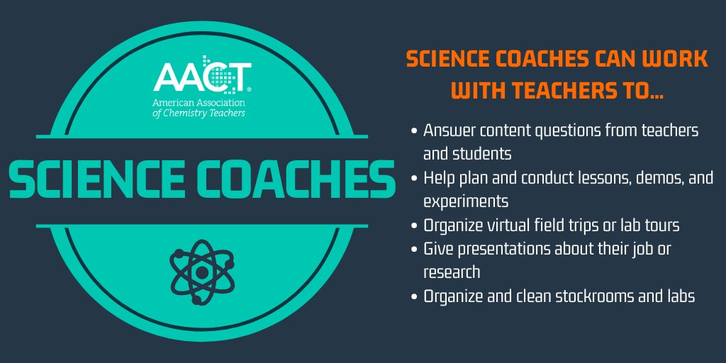 Give back to the community & lend your expertise to a #science teacher with the @AACTConnect Science Coaches Program. Learn more about eligibility requirements, the application process & benefits at brnw.ch/21wK8iu #Chemistry #Teacher #Mentor