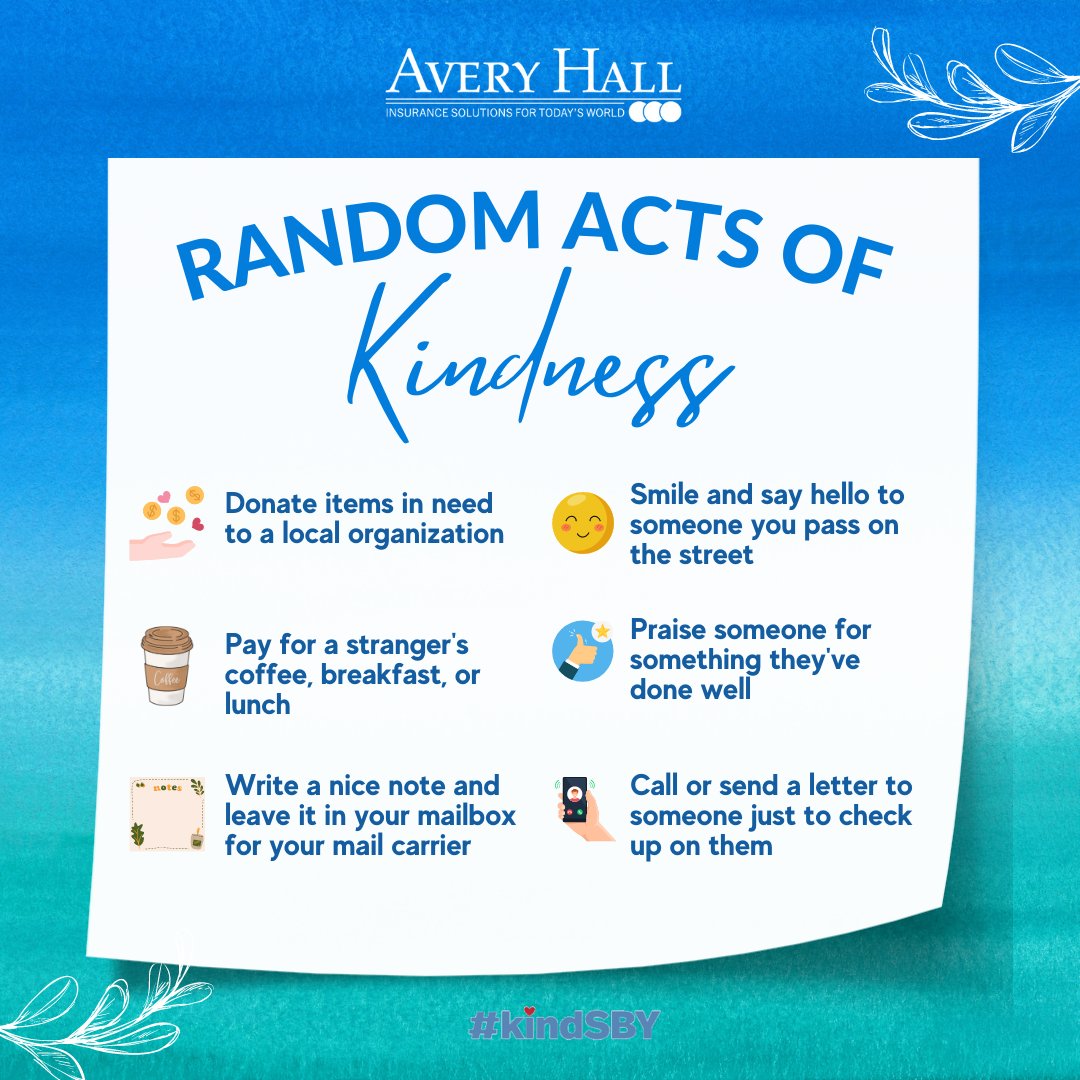 Here are a few ways you can spread positivity 😁💙 #kindsby #randomactsofkindness #spreadpositivity