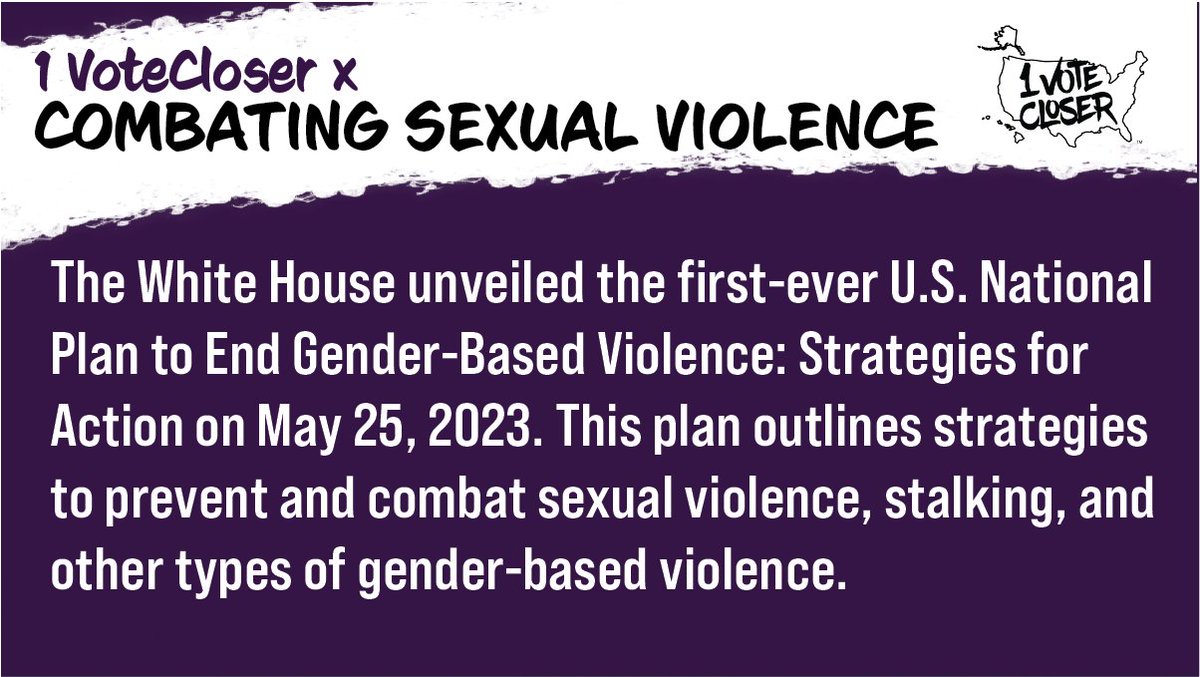 This groundbreaking plan outlines strategies to prevent and combat sexual violence, stalking, and other forms of gender-based violence.  💪✨ #1votecloser #EndGBV #StopViolence #GenderEquality #SafeCommunities #Empowerment #ChangeTheWorld #StrongerTogether