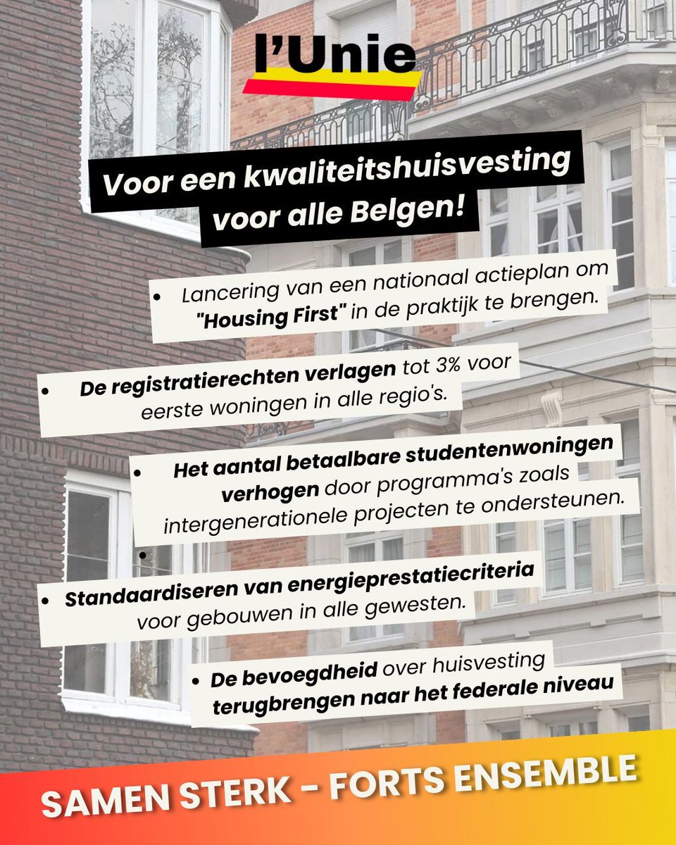 LUnieBE's tweet photo. Huisvesting is een recht en Unie wil dit recht toegankelijk maken voor alle Belgen! Hier is ons programma over huisvesting ! 
----------
Le logement est un droit, et l'Unie veut rendre ce droit accessible à tous les belges ! Voici notre programme concernant le logement ! https://t.co/zkXt7R0dlQ