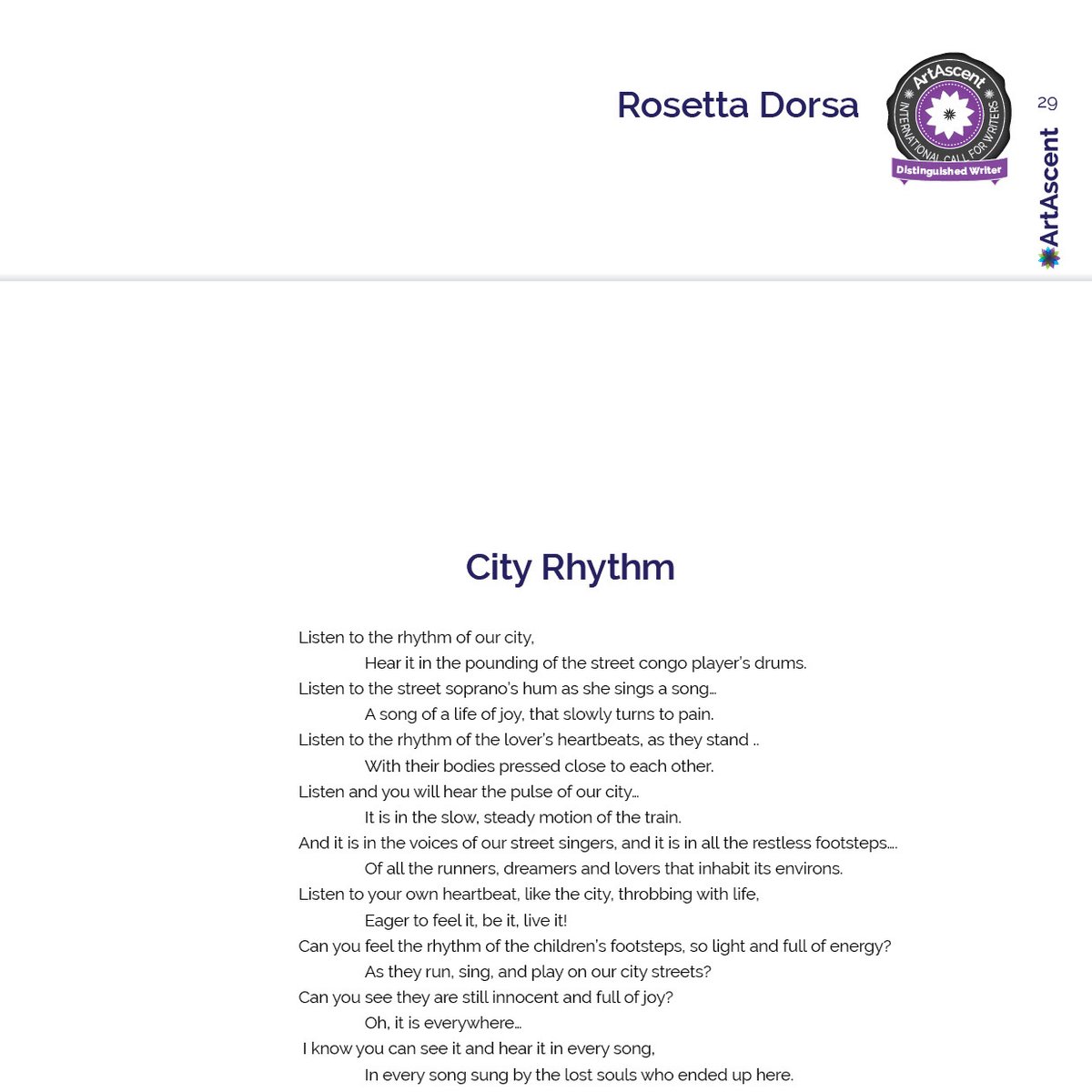 ArtAscent's tweet photo. Original work by Rosetta Dorsa, published in our Future issue. Credit to the writer.
#DistinquishedWriter #ArtAscent #ArtMagazine #FutureIssue #Writer #Story #Literature #poetry https://t.co/W03AnkGn59