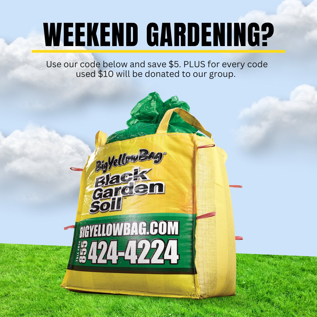 Sprucing up your gardens this weekend? Sounds like you might need some soil! Order soil from Big Yellow Bag and you'll save $5. At the same time, $10 will be donated to our centre! Just use code KWHS24 when checking out. Get yours today. bigyellowbag.com