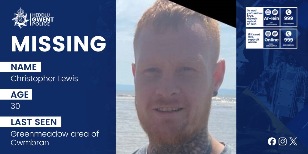 Can you help❓ We’re appealing for information to find Christopher Lewis, who has been reported as missing. Anyone with any information on his whereabouts is asked to call us on 101 or DM us on social media, quoting 2400167220. Read more here 🔗 orlo.uk/Can_you_help_u…