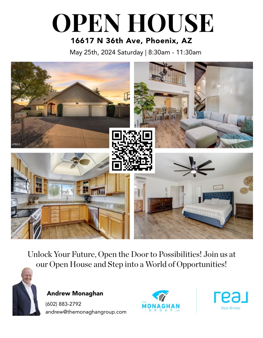 🚨OPEN HOUSE TODAY🏠❗ May 25th, 2024 | Saturday 8:30am - 11:30am FOR MORE INFO: bit.ly/16617N36thAveO… #themonaghangroup #arizonahomes #arizonarealestate #phoenixaz #RealBroker #openhousesaturday #openhouse #openhouseweekend #openhouseweekends