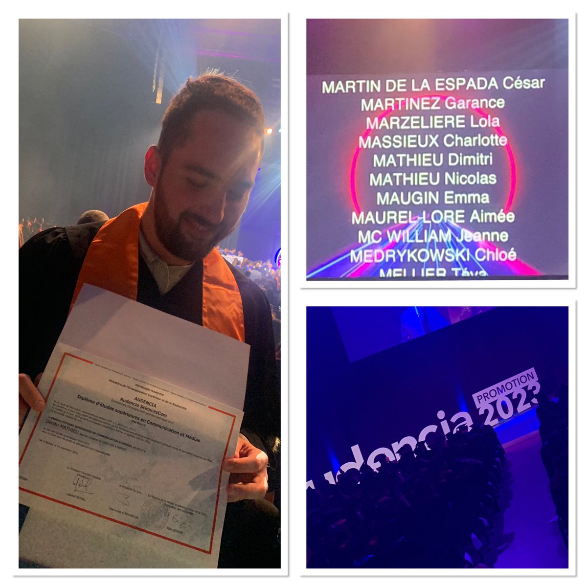 Quand ton apprenti t’invite à sa remise de diplôme entouré de ses proches … ben tu deviens un proche 🥹
Quelle fierté d’avoir participé à ta remise de diplôme <a href="/DimitriMth/">Dimitri Mathieu</a> Félicitations pour ton parcours exemplaire chez #orange
Merci 🙏
#LifeAtOrange  #LaComEstUnMetier