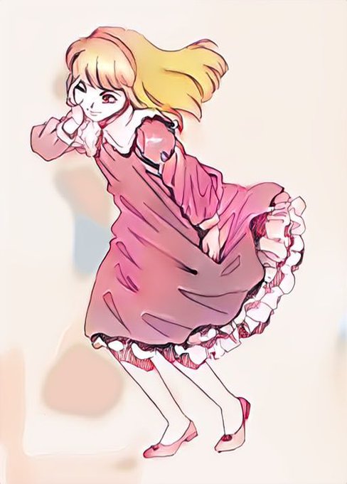 「blonde hair pink dress」 illustration images(Latest)