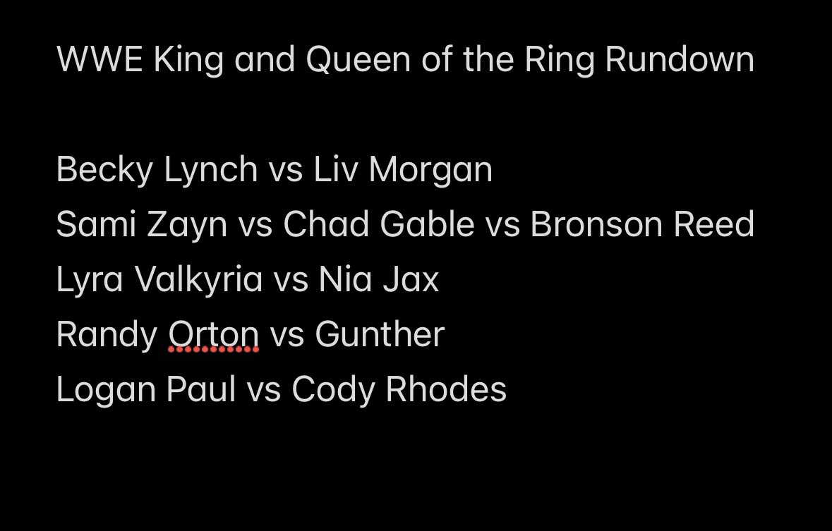 #WWEKingandQueen Rundown #CorySelect #PWN