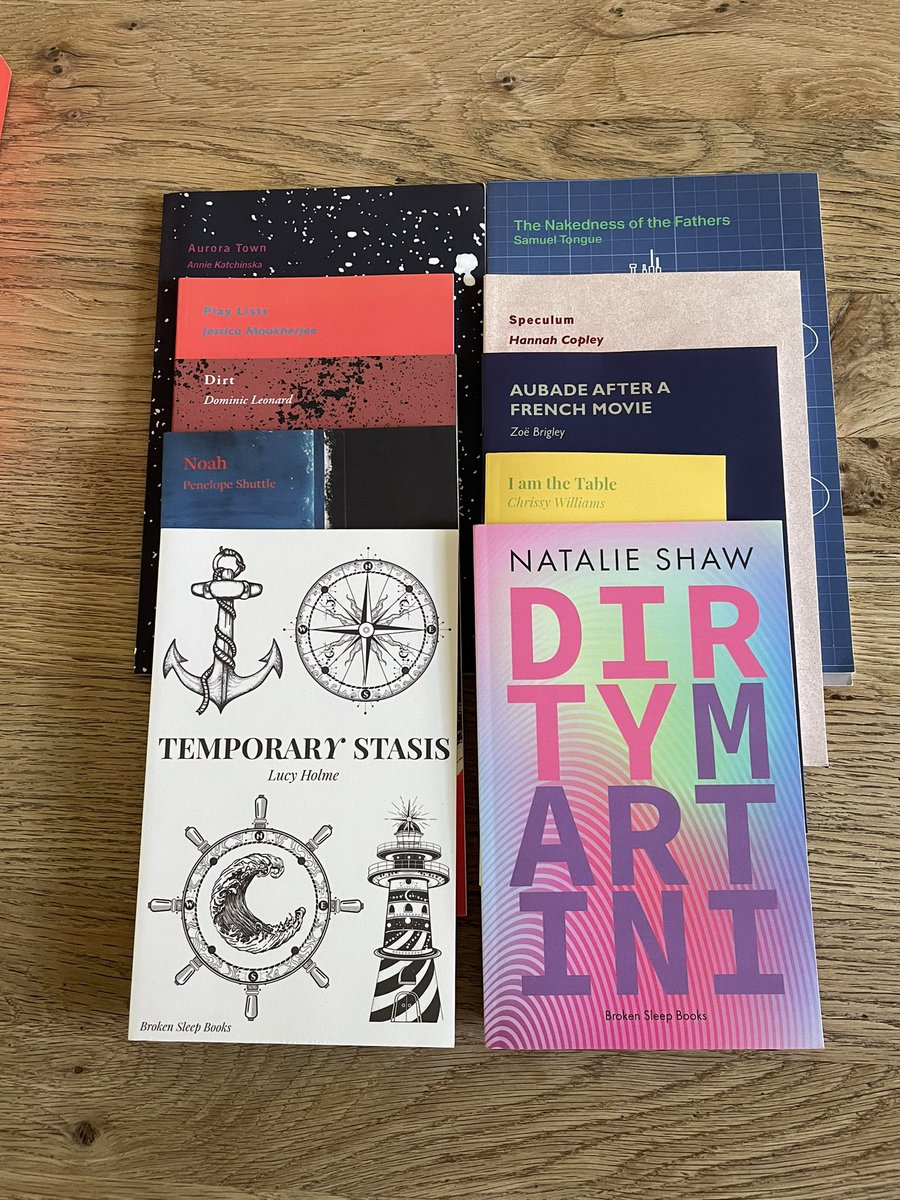 Just some of the books from @brokensleep which have given me a huge amount of pleasure (and joy that my own BSB pamphlet Vital Capacity is still available) - please support if you can