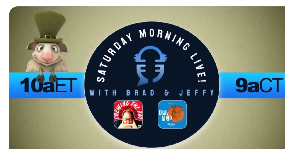 Saturday Morning Live... Myself and @realBradStaggs Join us right here on @x #SaturdayMorningLive #SML #CTF #ChewingTheFat