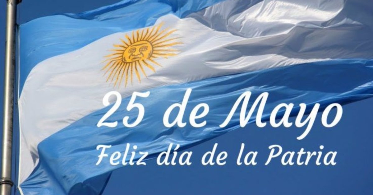 🇦🇷 ¡Feliz día de la Patria! 🇦🇷

Celebramos nuestra independencia y rendimos homenaje a quienes lucharon por nuestra libertad.

En un nuevo aniversario de la Revolución de Mayo, reafirmemos nuestro compromiso de trabajar por una Argentina justa, libre y soberana.

¡Viva la Patria!