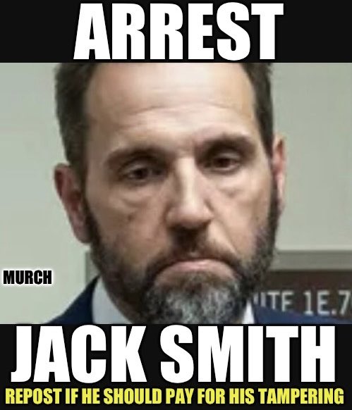 Not letting this go. Jack Smith TAMPERED WITH EVIDENCE & brought incriminating PROPS to the raid. Tampering with evidence is a 3rd degree felony, punishable by 2 - 10 YEARS in prison & fines up to $10K. The GOP who aren’t Rinos should be seeking his arrest. Who agrees? 🙋‍♂️