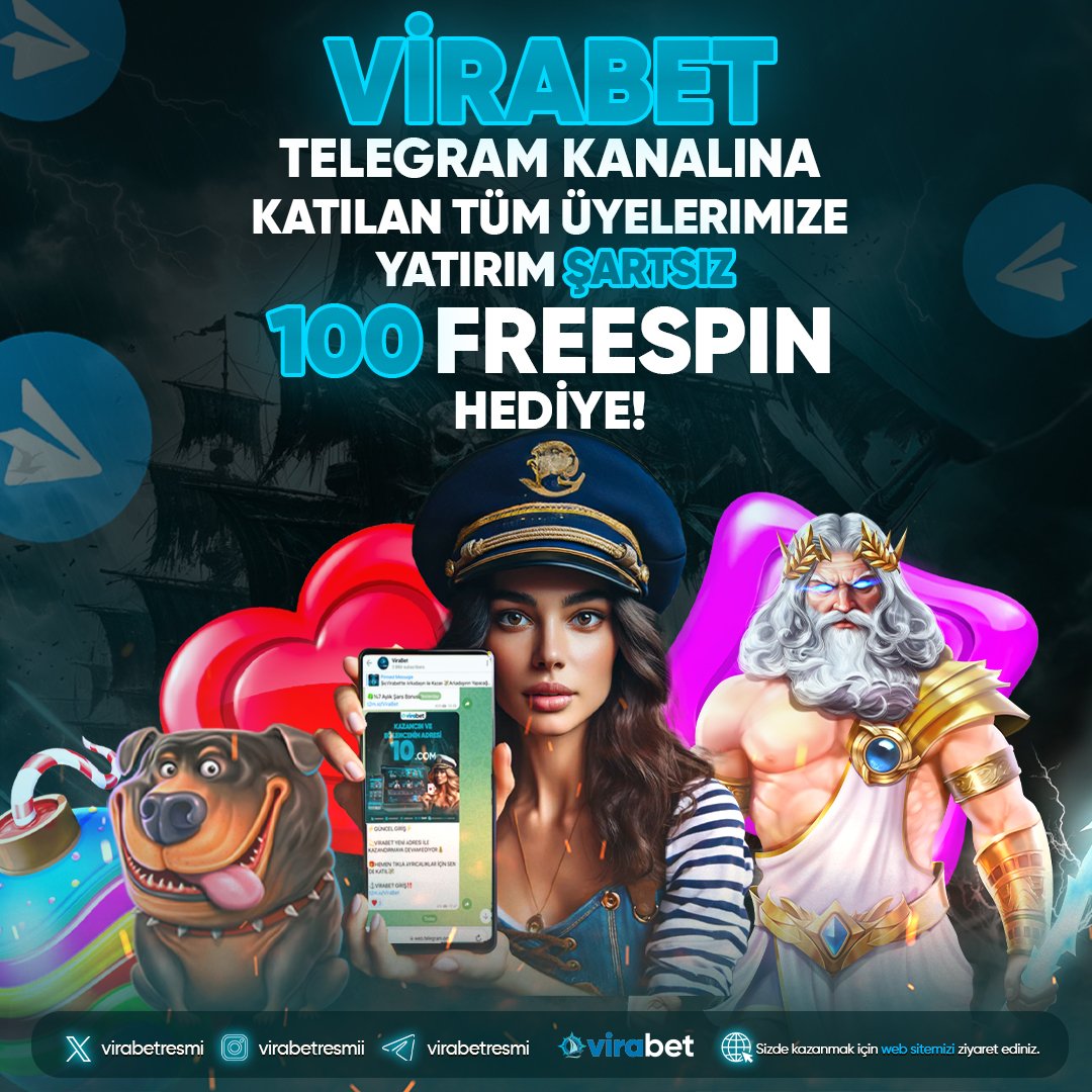 🎁Virabet'te kazanmanın sonu yok🎁 Virabet Telegram Kanalına katıl 👇 t.me/virabetresmi 📃Katıldığınıza dair Formu doldur👇 forms.gle/6F4E7iMoETzXpj… 🔥🎰100 Freespin'i kap🎰🔥 📌Virabet Giriş: t2m.io/ViraBet