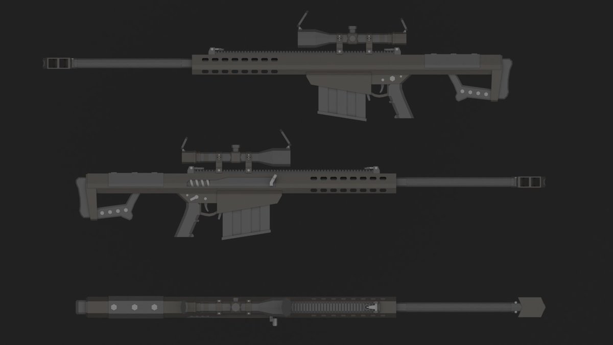 raskinggg's tweet photo. Low poly Barret M82
#ROBLOX #RTC #RobloxDev #RobloxDevs https://t.co/1WOQSCXina