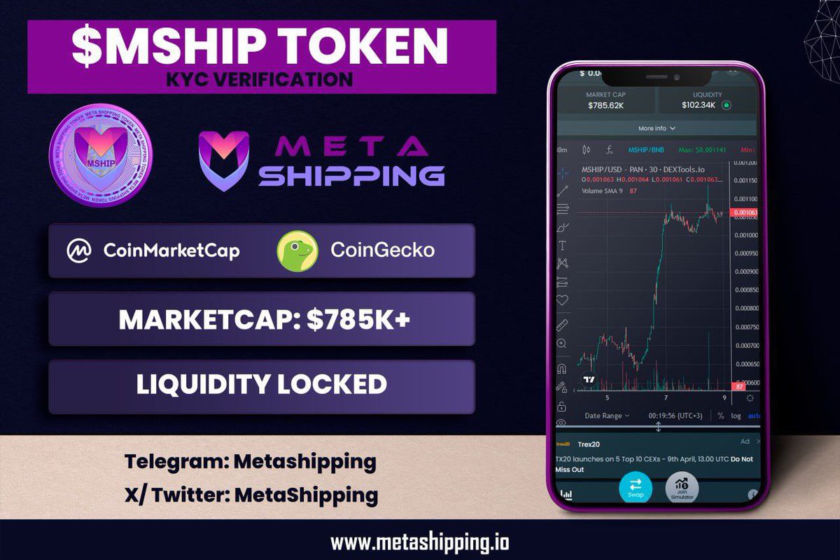 mshipArmy's tweet photo. @JakeGagain 🎉 THE BIG DAY HAS COME 🎉

⚡️TODAY IS AIRDROP TIME FOR @MetaShipping 

Telegram : https://t.co/nksKtVdgKe
Web : https://t.co/eaqefsxLqF
#Mship 

Buy : https://t.co/SwnCJiTnmB…

✍️ WE WILL EXPLAIN THE TASKS FOR AIRDROP 

Contract No:  0xd8F7B1B9dc86c06f5225e21B33E87DC705C70a07 https://t.co/2vOvQ9RwDI