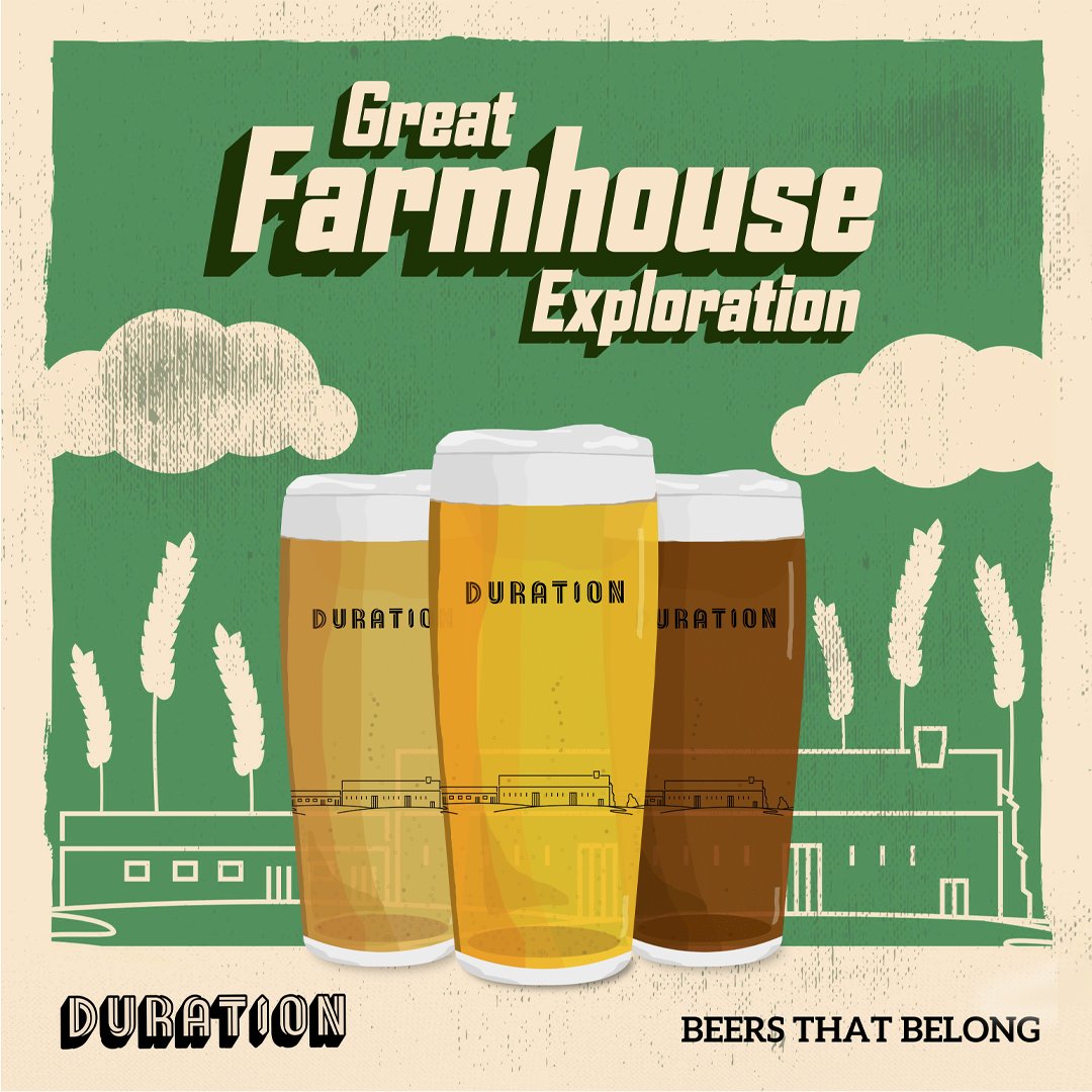 JOIN US THIS WEEKEND... for the Great Farmhouse Exploration by @DurationBeer We have a range of farmhouse beers to explore, including some amazing collabs with @rivingtonbrewco, @burningskybeer and @MillsBrewing.