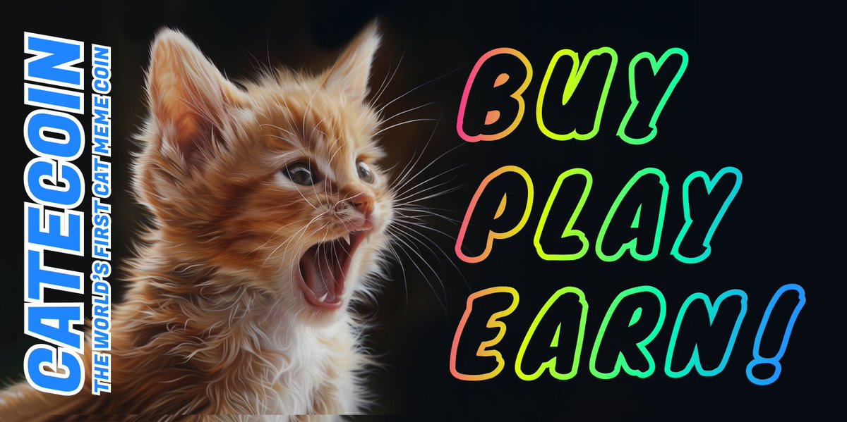 Its #Caturday... and there are things to do!! 

➡️ Buy $CATE via #BSC or #ETH 🫵
➡️ Trade 🐈 NFTs on the CateCoin #NFTmarketplace
➡️ Play 'Rise of Cats' #Play2Earn game! 🎮

And then get ready for lots of exciting updates:
➡️ #LUDO #bet2win game launch! 🎮
➡️ #Catecoin website