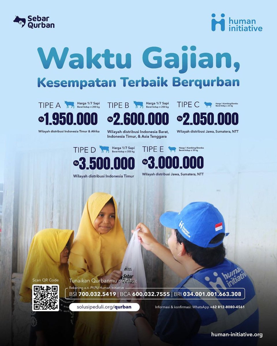 Waktu Gajian, Kesempatan Terbaik Untuk Tunaikan Qurban

Ini bukan hanya tentang gaji, tapi tentang memberikan bagi mereka yang membutuhkan.

Tunaikan Qurban, melalui:
solusipeduli.org/qurban

#HiTweet
#SebarQurban