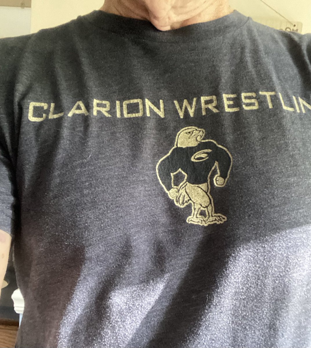 SRDutrow's tweet photo. Day 25 of #WrestlingShirtADayInMay goes back to ⁦@WrestlingCUP⁩ @ and ⁦@ClarionEagles⁩ ⁦@DutrowJim⁩ https://t.co/tWfqI3PJxk