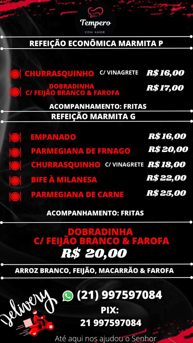 TemperoComAmor's tweet photo. 📲CHAMA NO DELIVERY 21997597084 https://t.co/ZPfo75wOut