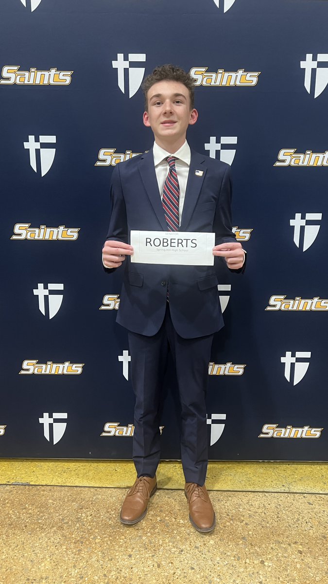 As we go through the weekend, we will spotlight our competitors in Nationals! First up is Jackson Roberts, competing in Congress! Jackson is a freshman who also does Policy, Extemp and Informational. He's passionate about WW2 history and has a bright future ahead of him! #SHProud