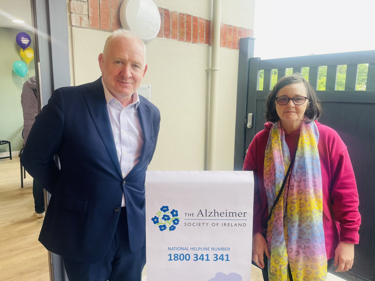 An amazing day in the real capital for our member Kathleen celebrating the opening of the new @alzheimersocirl Activity Lodge in Mahon opened by Minister @MaryButlerTD Congratulations to all involved! #TeamASI