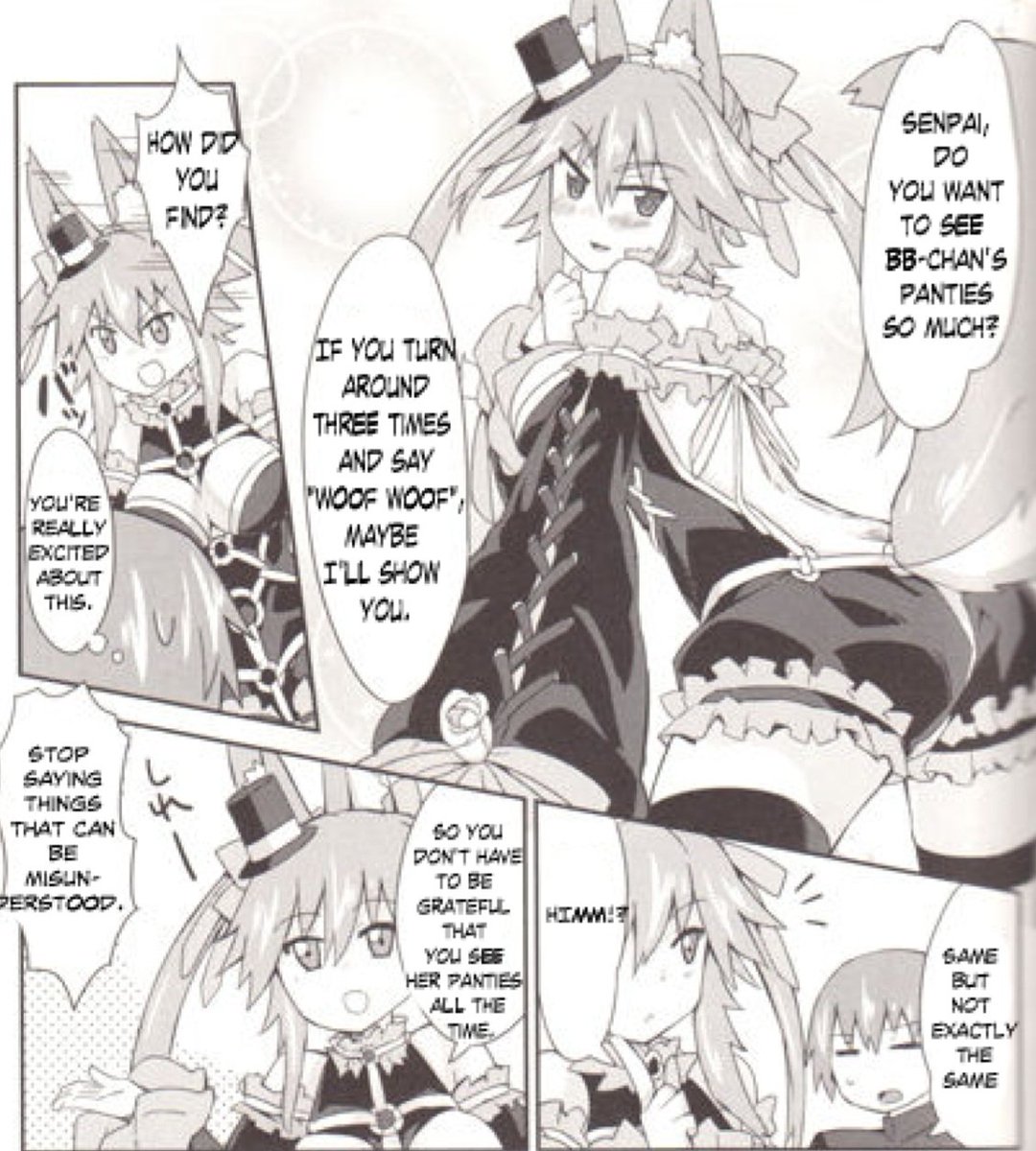 Tamamo's imitation of BB-chan from CCC Antology