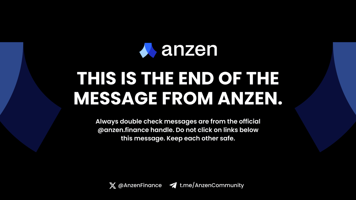🛡️ Mint: rwa.anzen.finance
🛡️ Get access codes on Telegram: t.me/anzencommunity

This is the end of the thread from Anzen Finance.