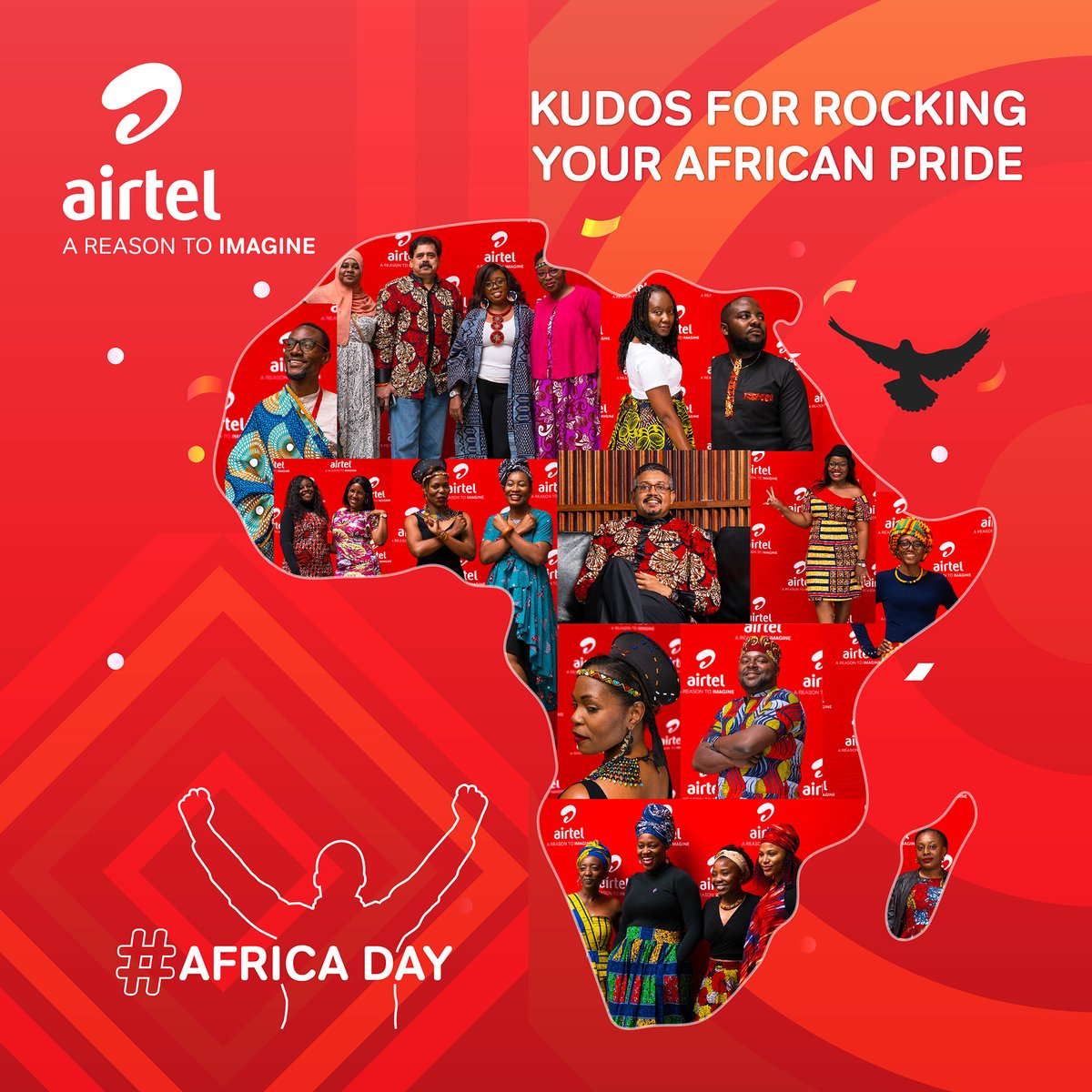 Airtel staff paid homage to Africa’s rich heritage by dressing up as iconic figures who have shaped our continent’s history. Let’s celebrate Africa Day together!
#AfricaDay #AfricanHeritage