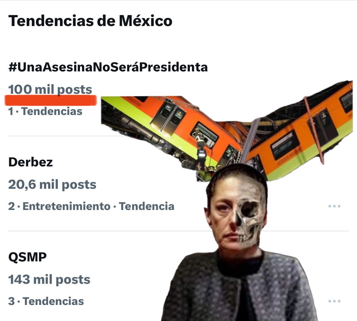 Marcela_Feraud's tweet photo. Señores, son ustedes unos Xingones! ¡Lo logramos! 👊🏻

💯 mil posts de #𝐔𝐧𝐚𝐀𝐬𝐞𝐬𝐢𝐧𝐚𝐍𝐨𝐒𝐞𝐫á𝐏𝐫𝐞𝐬𝐢𝐝𝐞𝐧𝐭𝐚

¡Ni perdón, ni olvido! 
26 muertos de la #Linea12NoSeOlvida

Deposita aquí tu #𝐔𝐧𝐚𝐀𝐬𝐞𝐬𝐢𝐧𝐚𝐍𝐨𝐒𝐞𝐫á𝐏𝐫𝐞𝐬𝐢𝐝𝐞𝐧𝐭𝐚 https://t.co/ZqIhArbH16