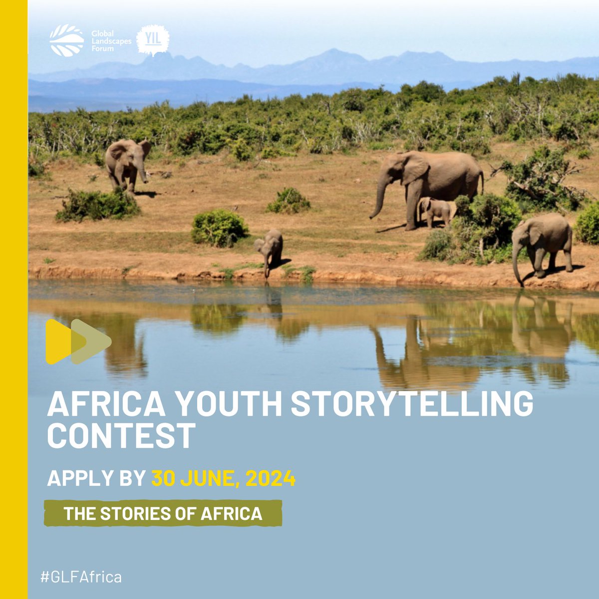 📢CALL: African Youth Storytelling Contest!

Are you a young African storyteller aged 18 - 35 and able to tell stories via videos & other formats? Share your community's relevant story for a chance to win cash prizes. @GlobalLF #ThinkLandscape

Learn more: bit.ly/3V7lI8c