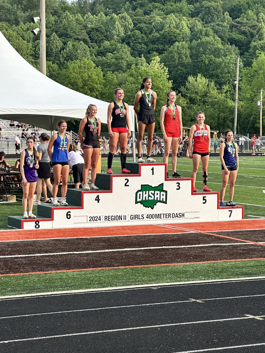 Faith Donley competed in the Regional Finals last evening in the 400m Dash. She placed 5th with a time of 58.89, a new school record! Faiths time earned her a spot at the State Track &amp; Field Meet on May 30th at Dayton Welcome Stadium. She will run at 6pm. Way to go, Faith 🦁 🏃‍♀️